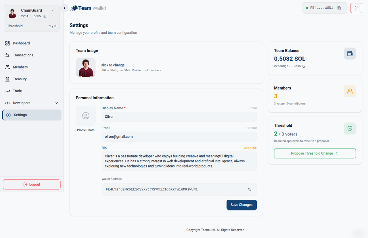 TeamWallet -A Multi-User Crypto Wallet gallery image
