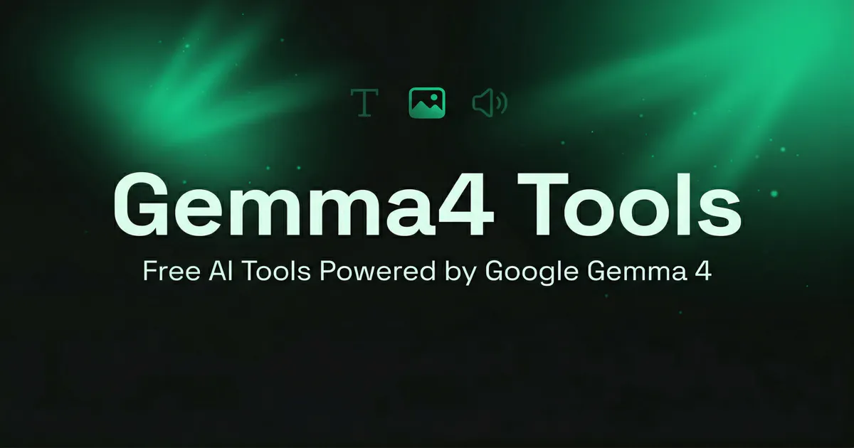 Banner del producto Gemma 4 Tools