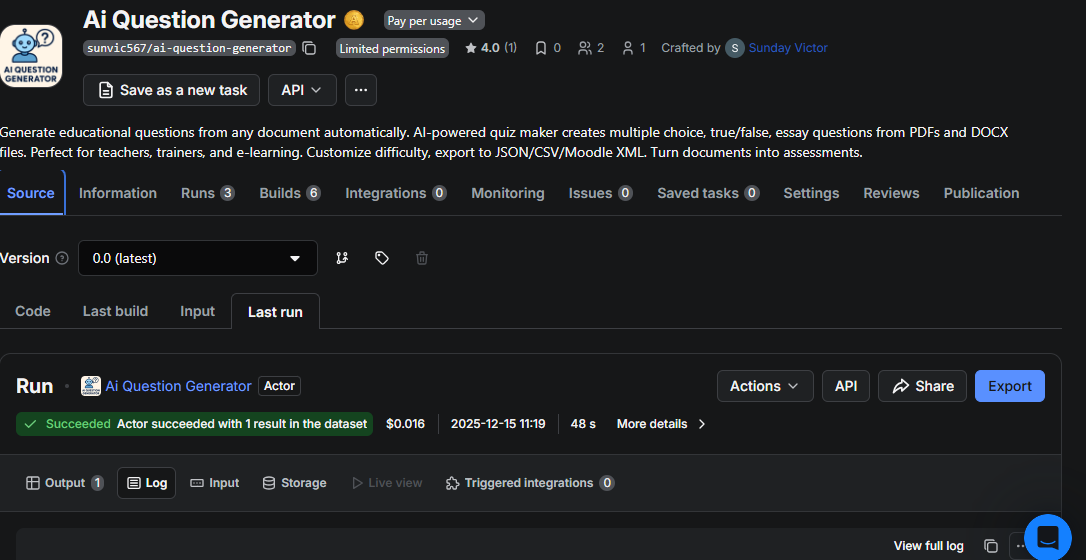 Ai Question Generator - Screenshot 2 showing product features and functionality