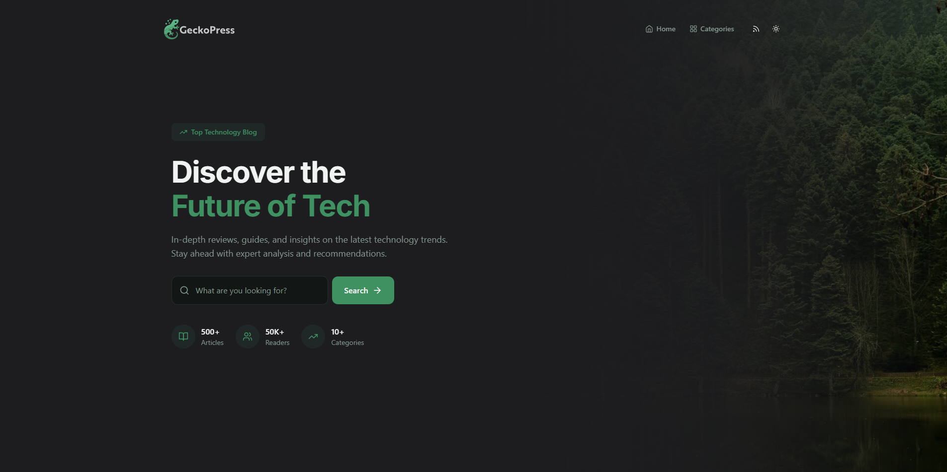 GeckoPress - Screenshot 2 showing product features and functionality