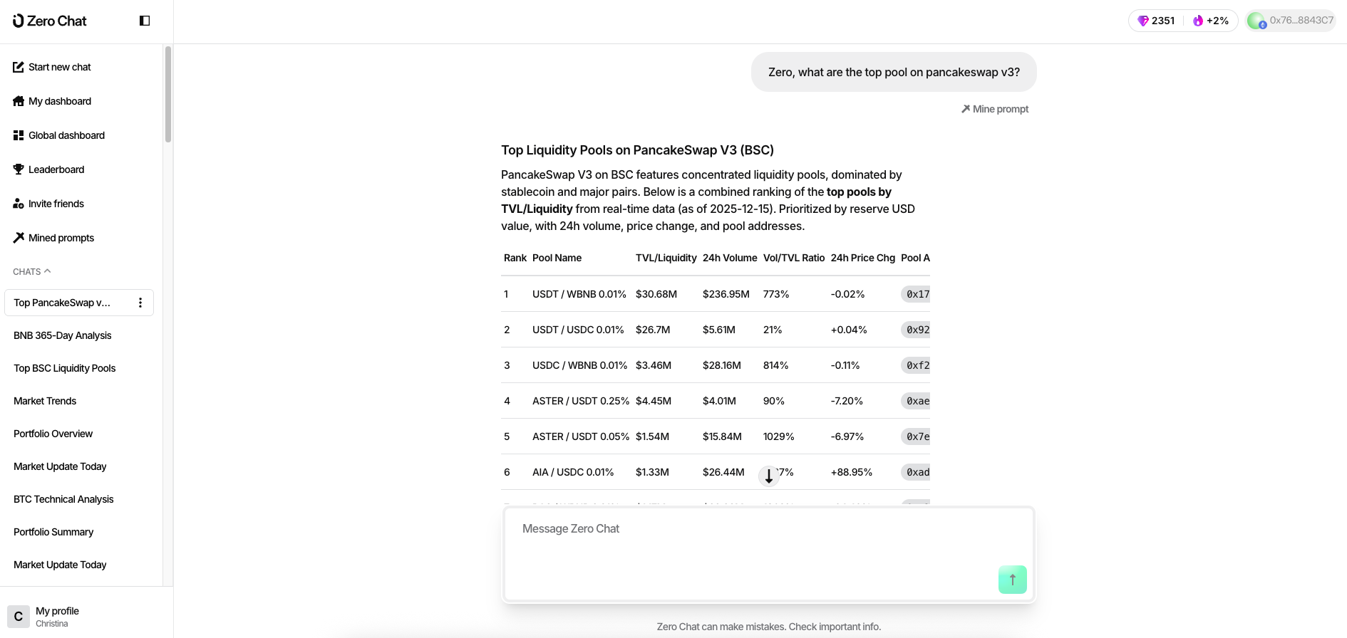 Zero Chat - The Web3 intelligence layer gallery image