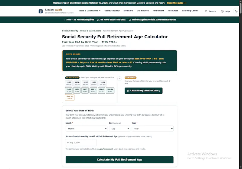 Seniors Audit screenshot 4