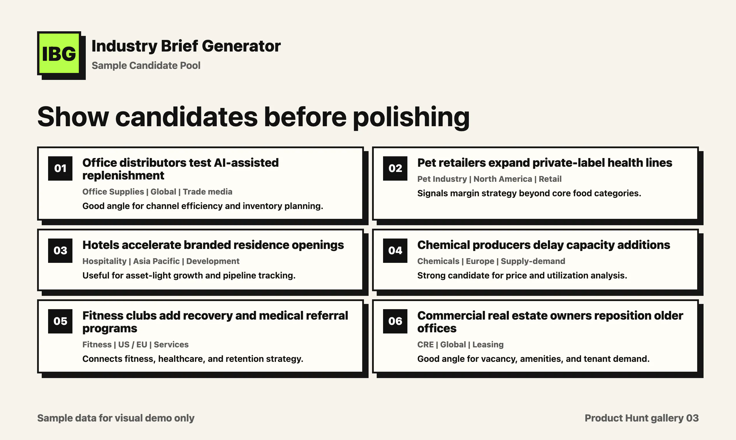 Industry Brief Generator gallery image