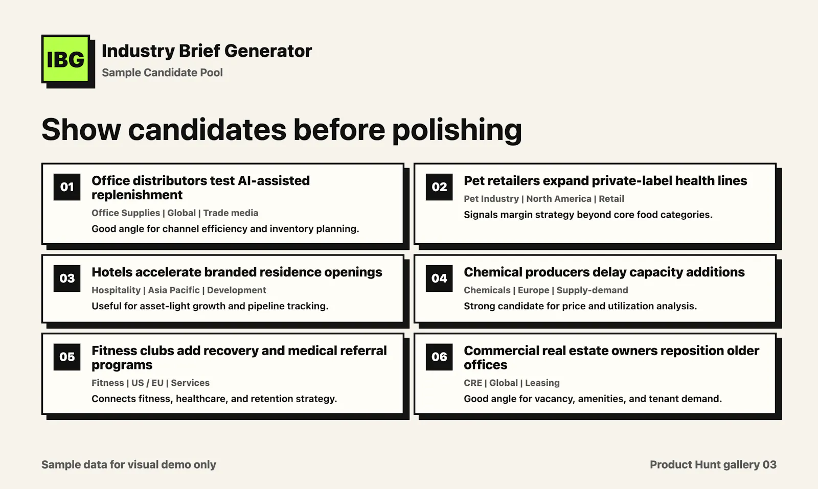 Industry Brief Generator screenshot 3