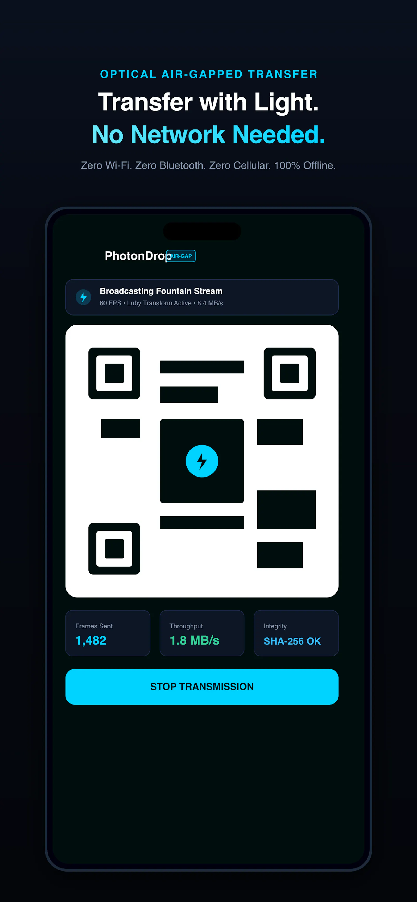 PhotonDrop: Air-Gapped Transfer screenshot 1