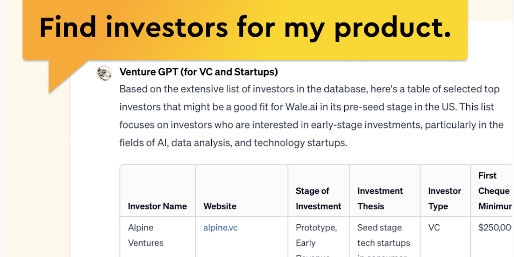 Venture GPT