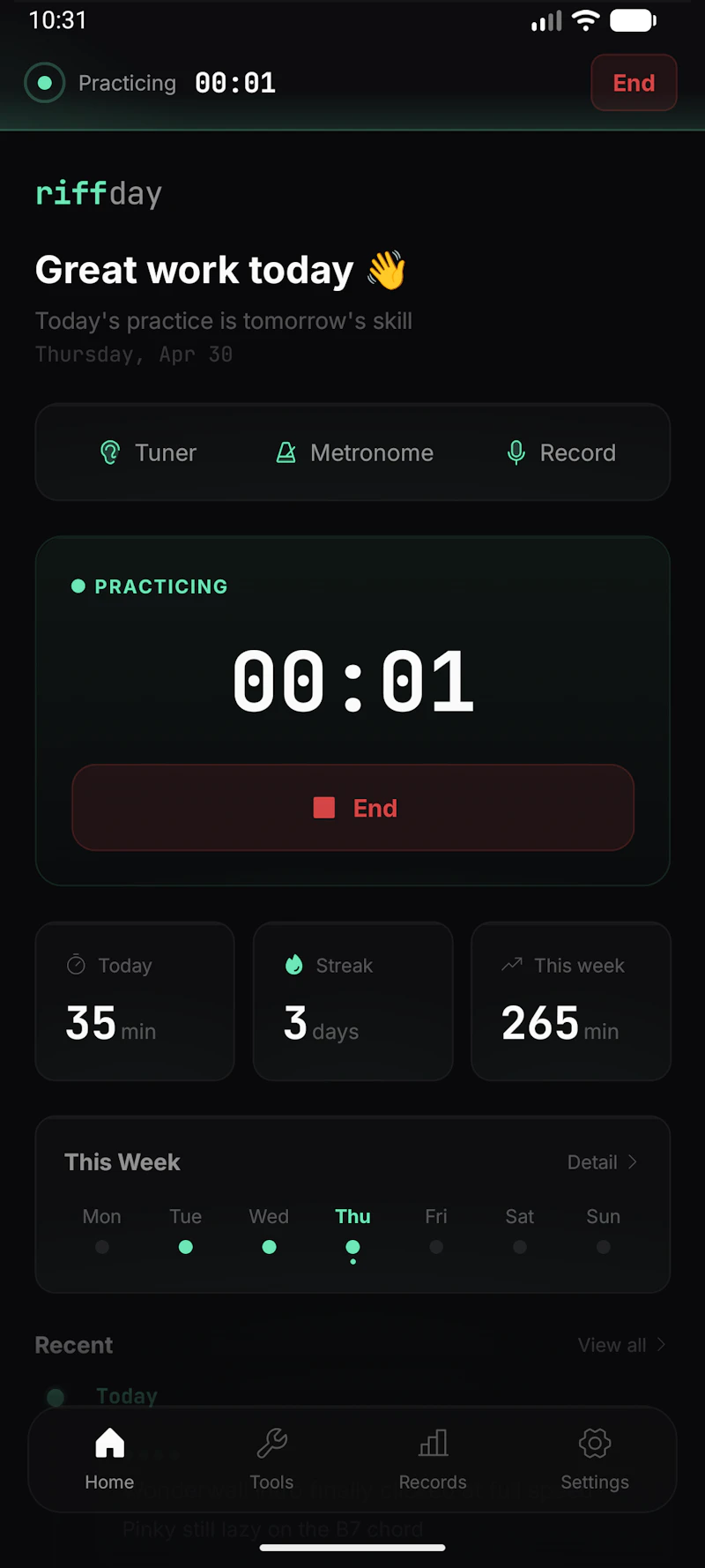 Riffday screenshot 3