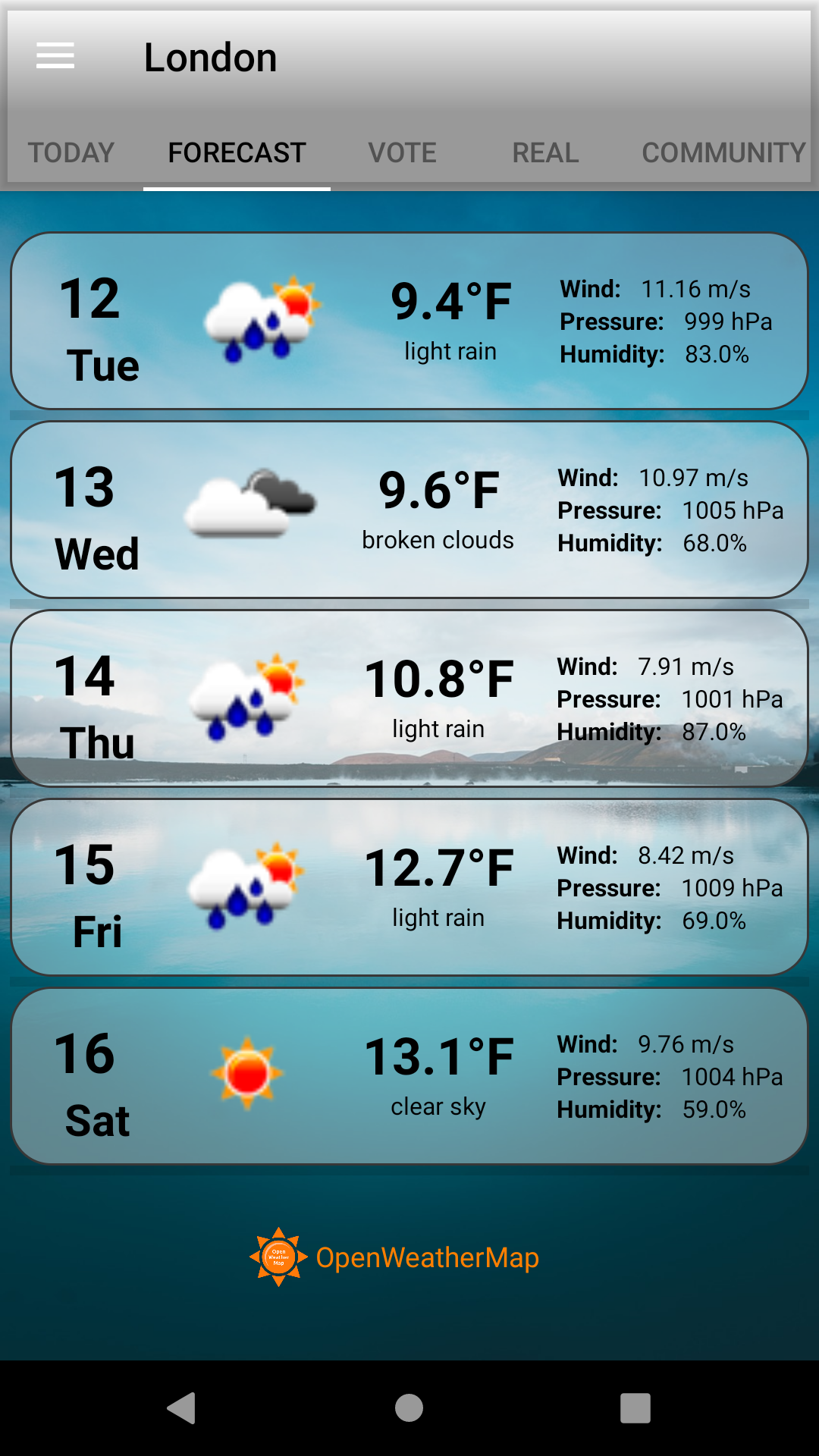 Weather App: Make your own weather gallery image