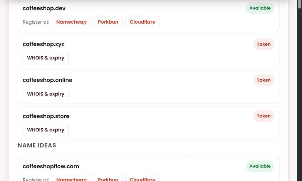 Etemora Domain Name Generator gallery image