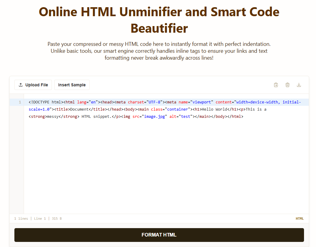 HTML Formatter gallery image