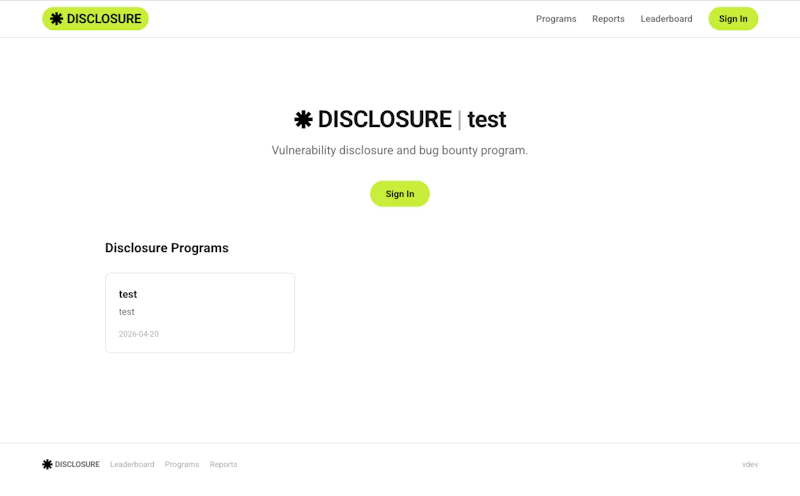 DISCLOSURE screenshot 2