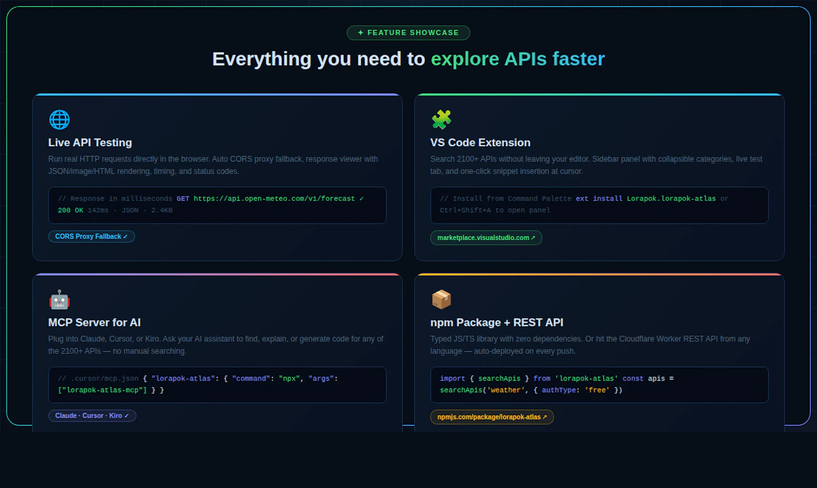 Lorapok Atlas API Directory screenshot 3