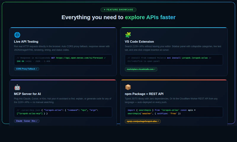 Lorapok Atlas API Directory screenshot 3
