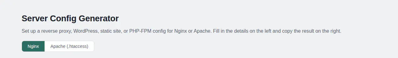Server Config Generator gallery image