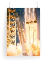 Powerful Falcon Heavy launch detail poster - Original Photography by Ryan Chylinski gallery image