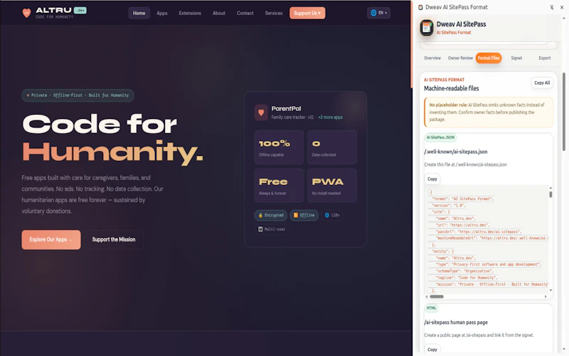 Dweav AI SitePass screenshot 2