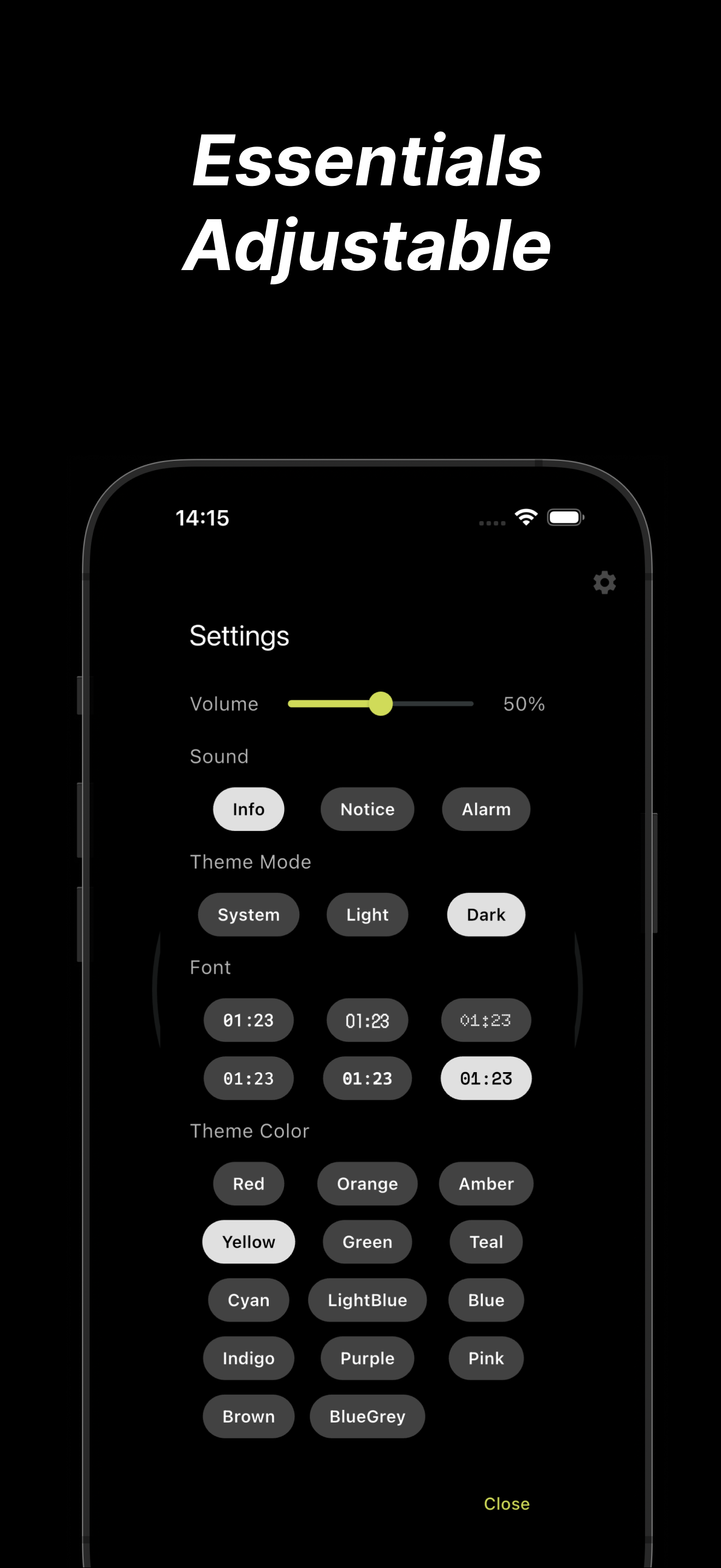 Tausend fünf - Minimale Pomodoro -Timer -App für den tiefen Fokus Medien 4