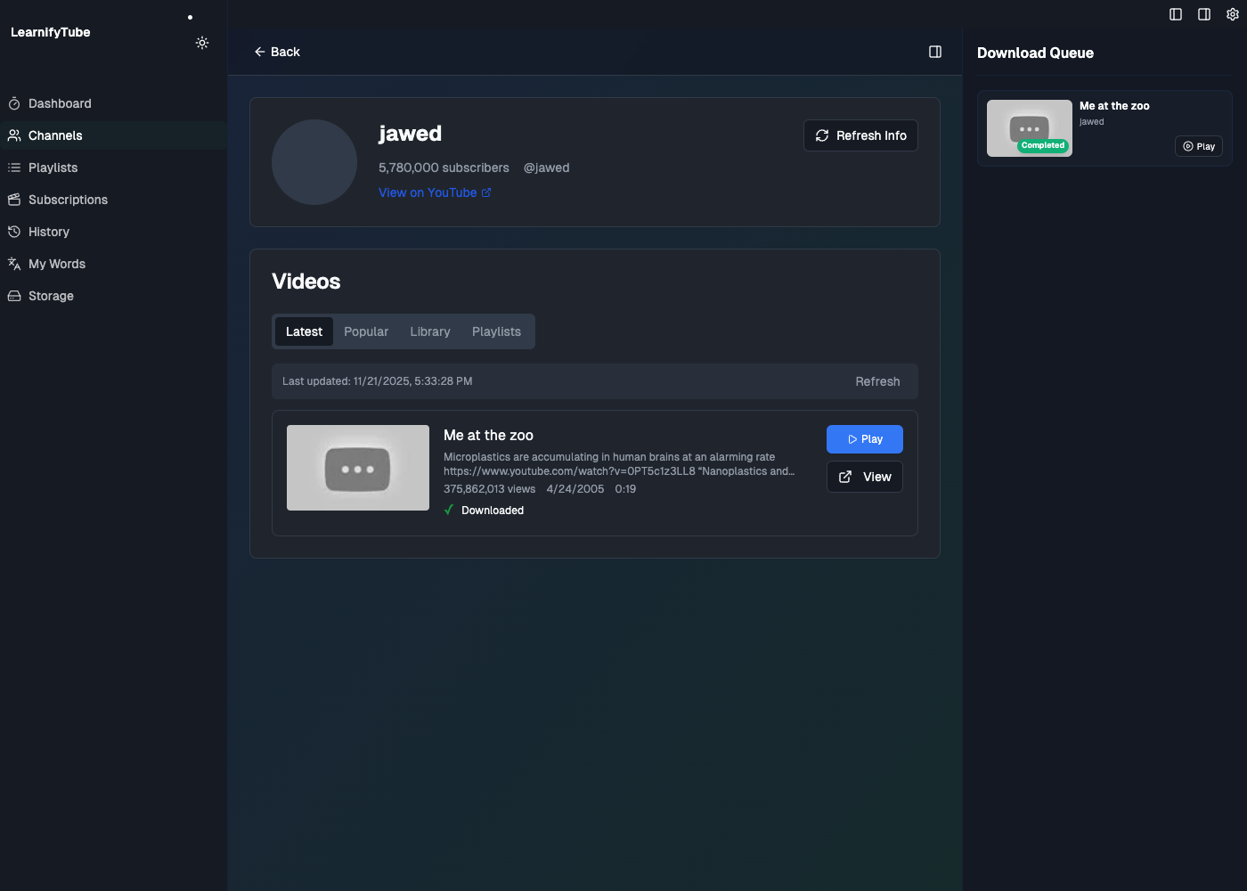 LearnifyTube - Screenshot 3 showing product features and functionality