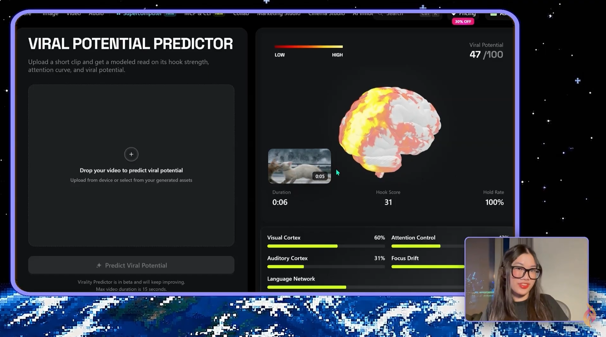 Higgsfield + Claude: Virality Predictor gallery image