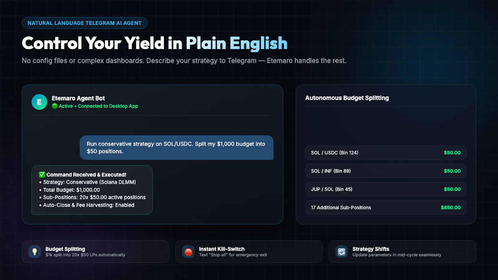 Etemaro - AI Liquidity pool Agent screenshot 2