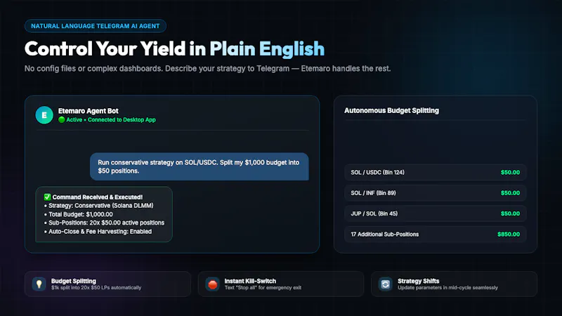Etemaro - AI Liquidity pool Agent screenshot 2