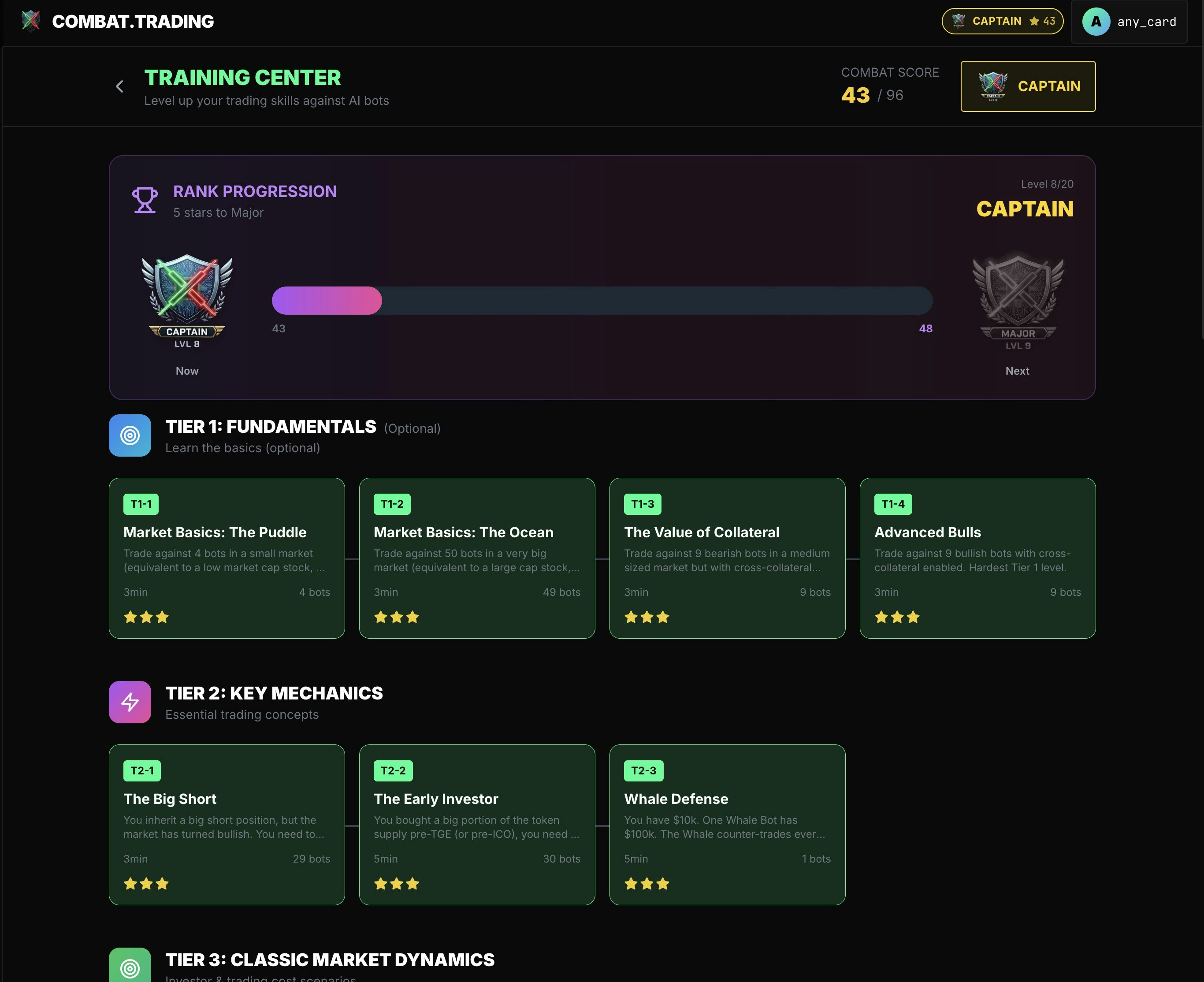 Combat.Trading - Screenshot 3 showing product features and functionality