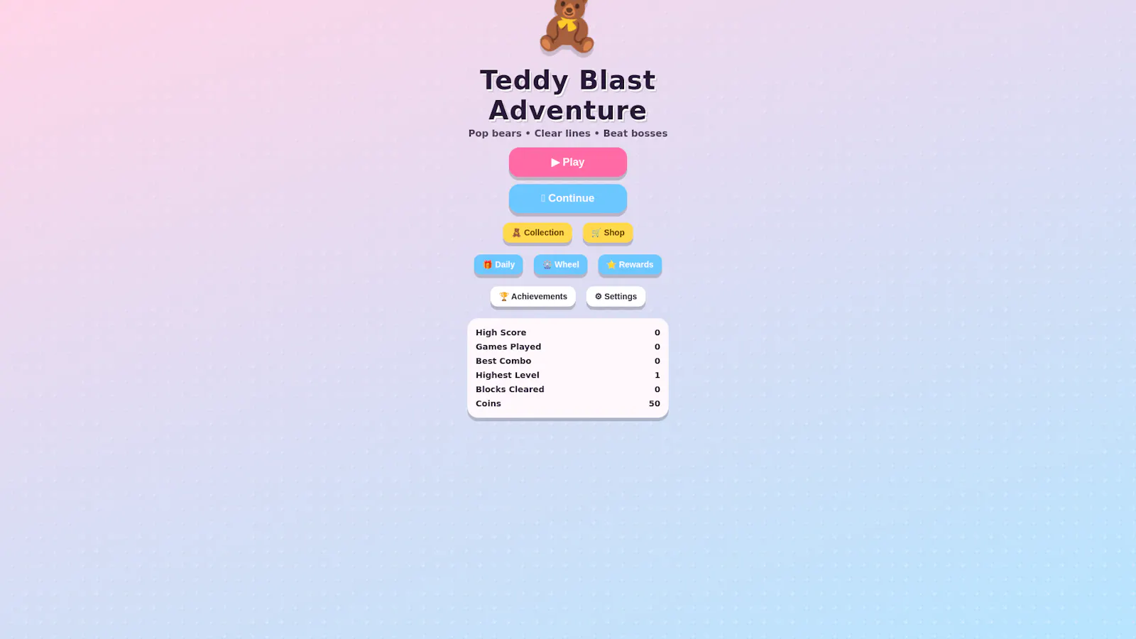 Teddy Blast Adventure screenshot 1