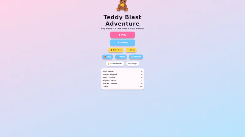 Teddy Blast Adventure screenshot 1
