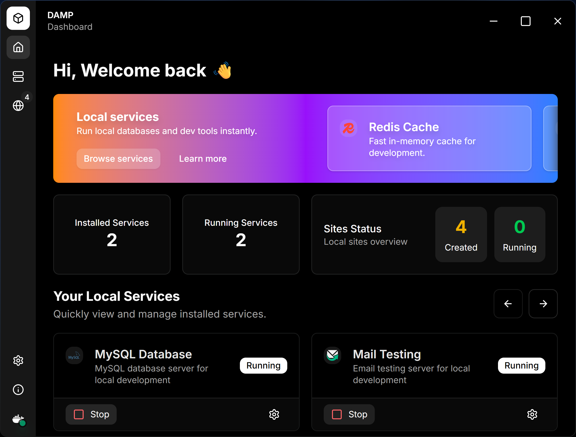 DAMP - Main product screenshot demonstrating key features and user interface