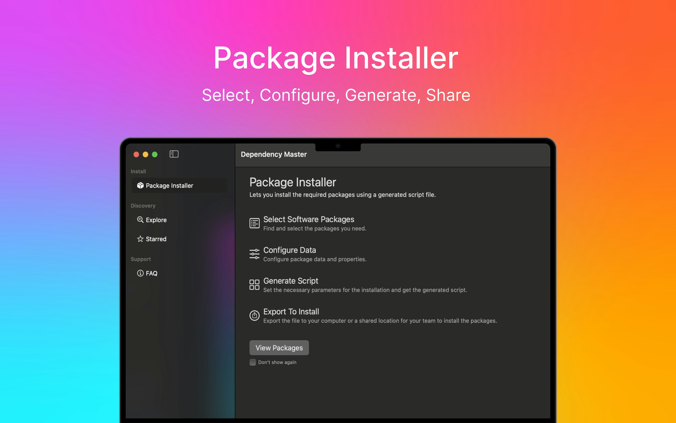 Afhankelijke: ontwikkelaarsbibliotheekkit - MacOS -afhankelijkheidsmanager en installatieprogramma media 1