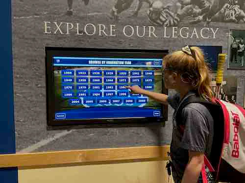 Digital Sports Hall of Fame Touch Screen