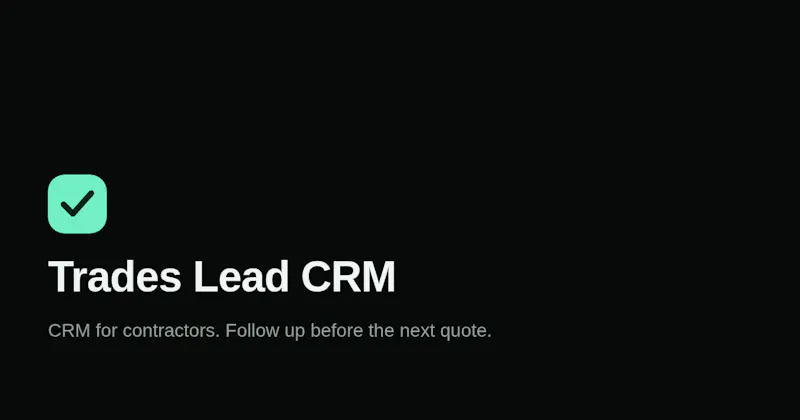 Trades Lead CRM screenshot 1