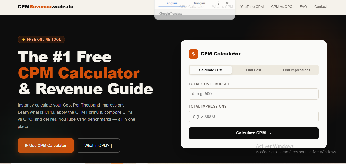CPM Calculator for Advertisers