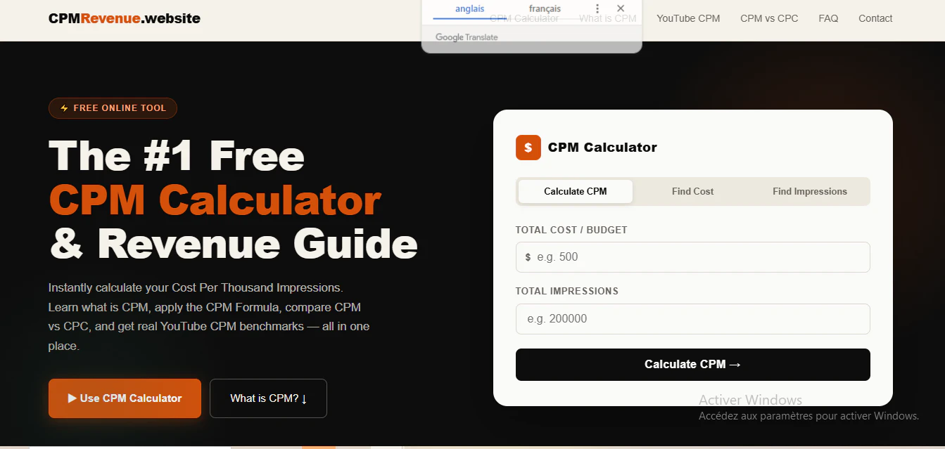 CPM Calculator for Advertisers