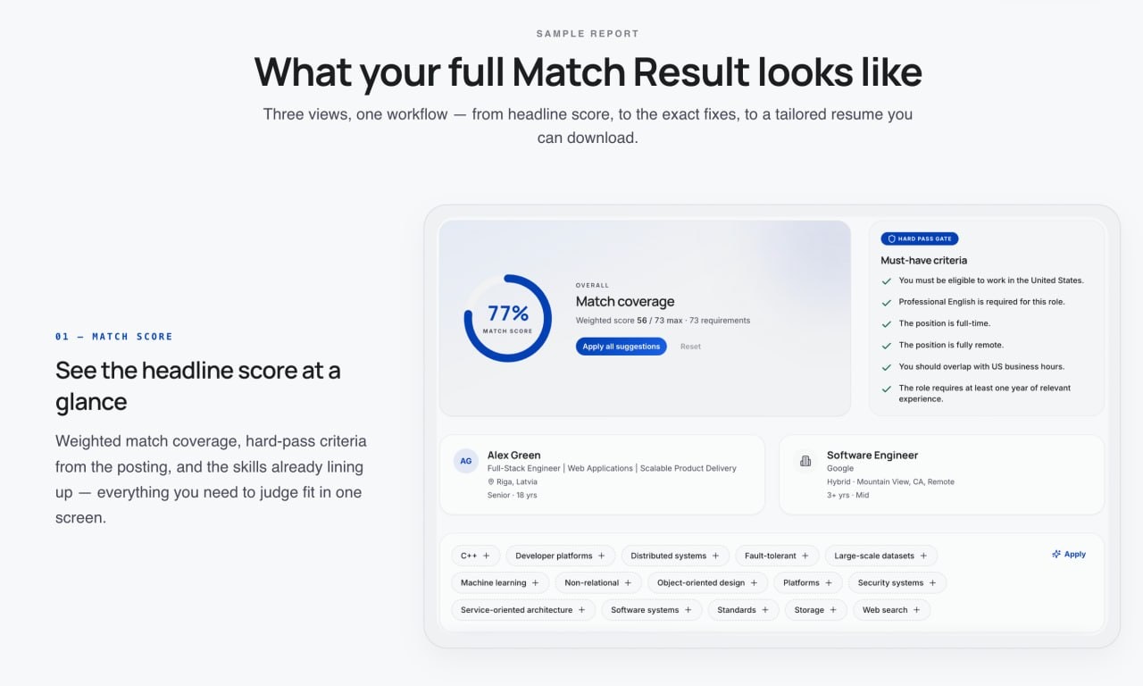 MatchResume.ai gallery image