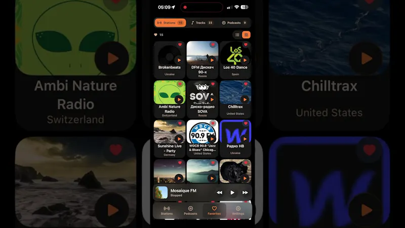 Radiogram - Radio & Podcasts screenshot 1 (video preview)