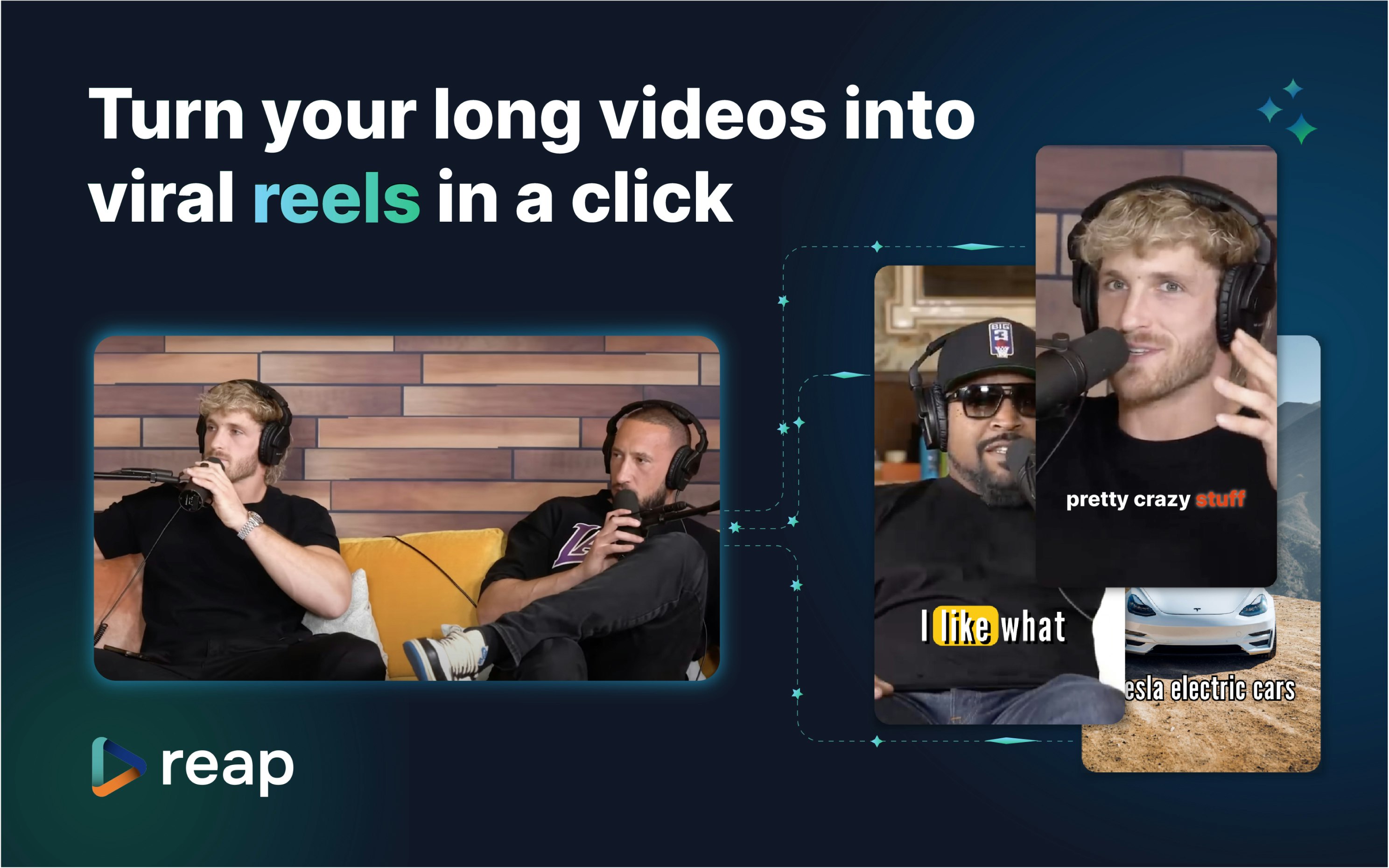 startuptile reap (beta)-Turn long videos into social ready clips with AI