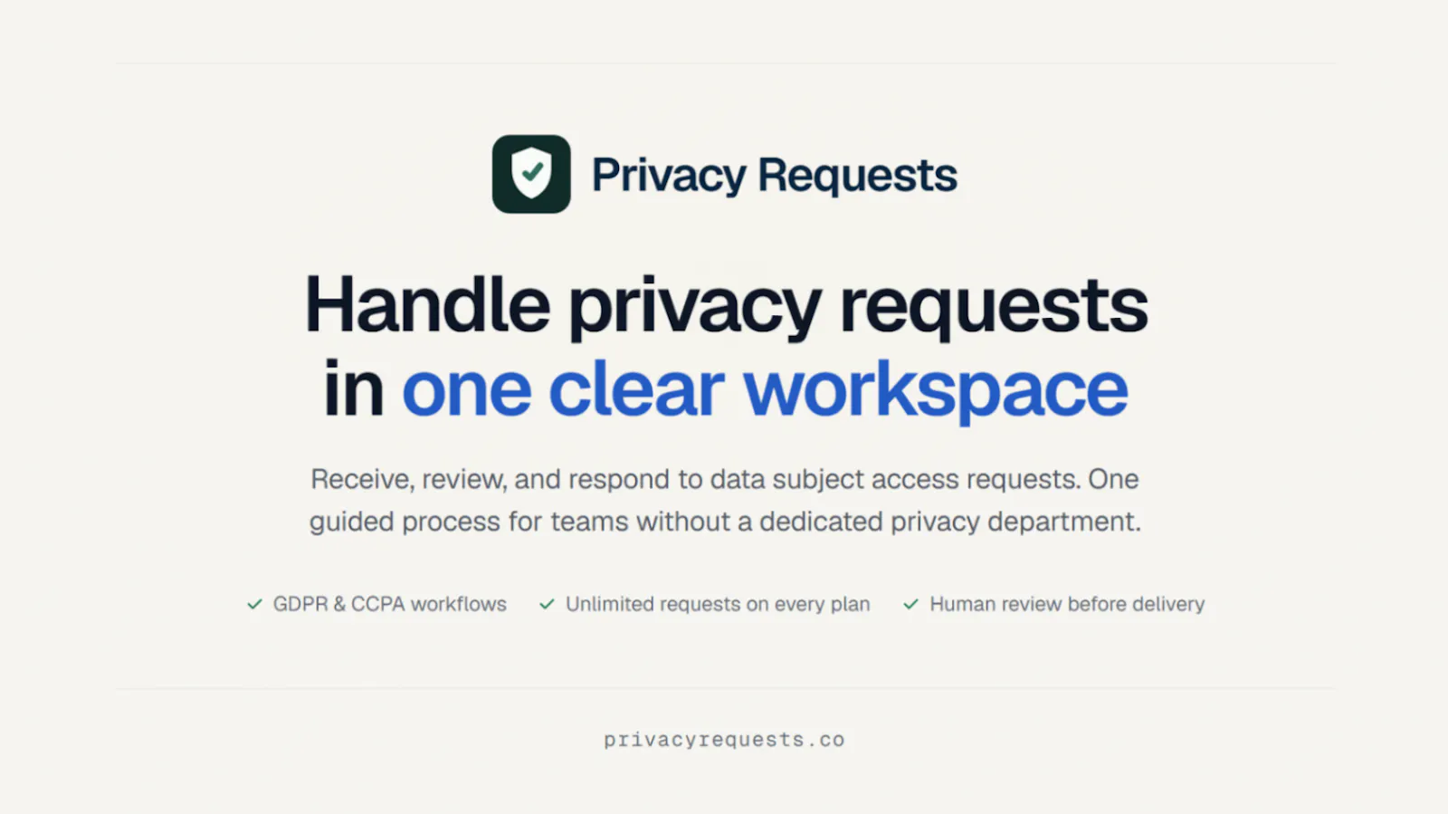 PrivacyRequests screenshot 1