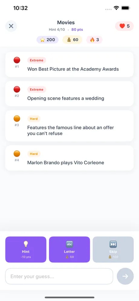 Hintop – Guess with progressive hints - Screenshot 3 showing product features and functionality