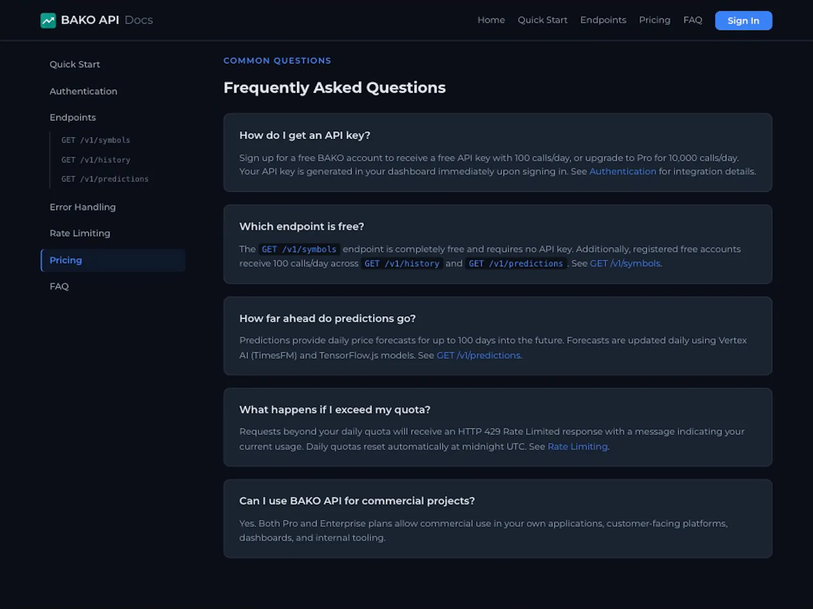 BAKO API screenshot 16