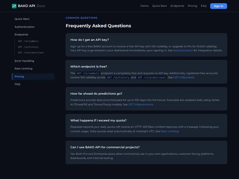 BAKO API screenshot 16