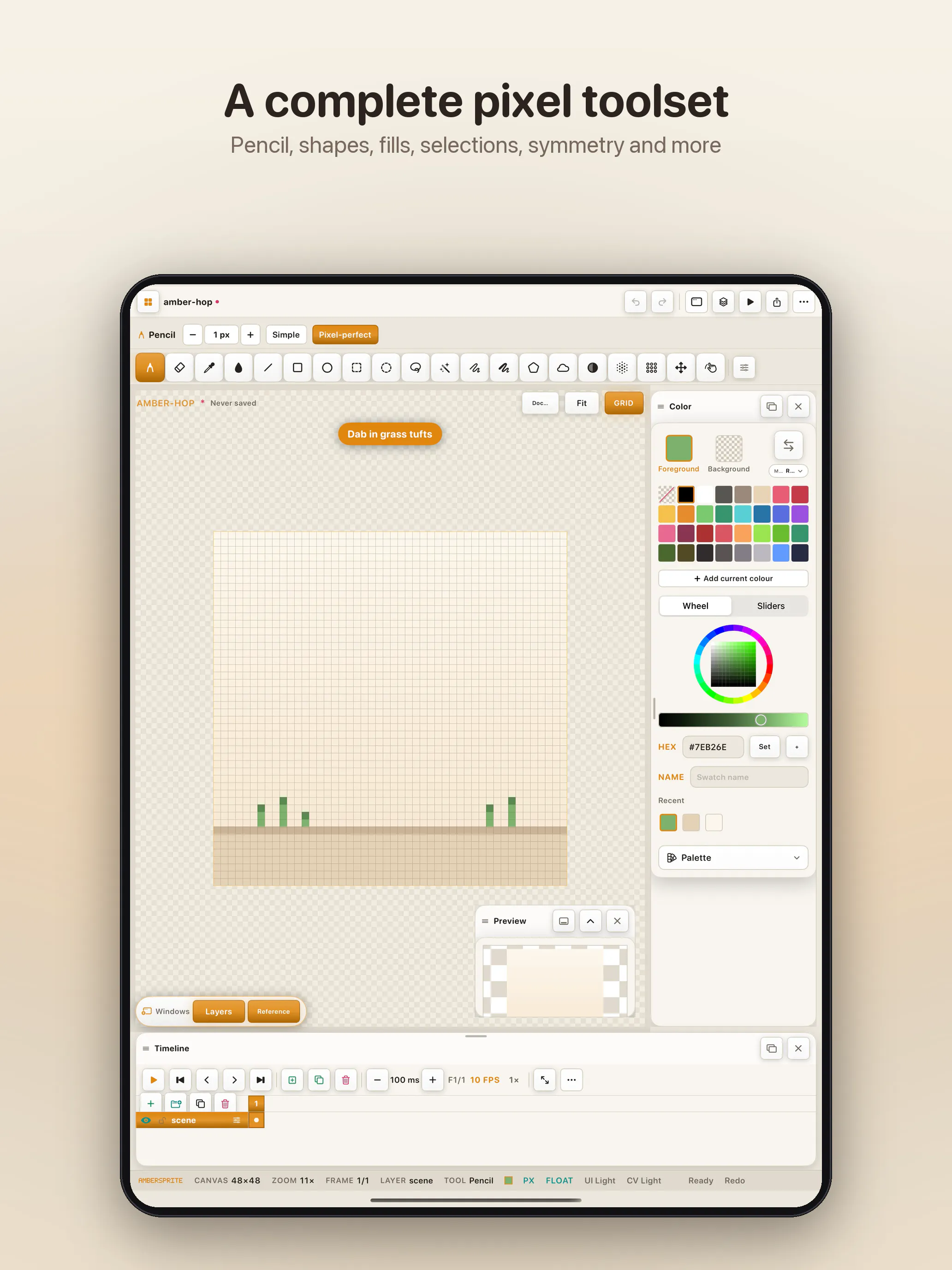 Ambersprite — Pixel Art Studio for iPad gallery image