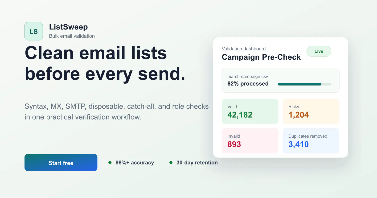 ListSweep screenshot 1