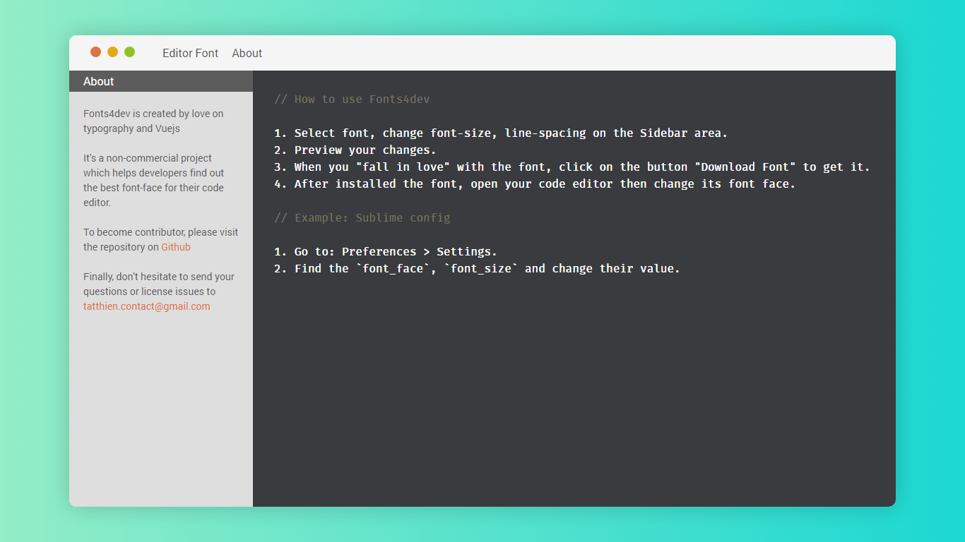 Fonts 4 Dev gallery image