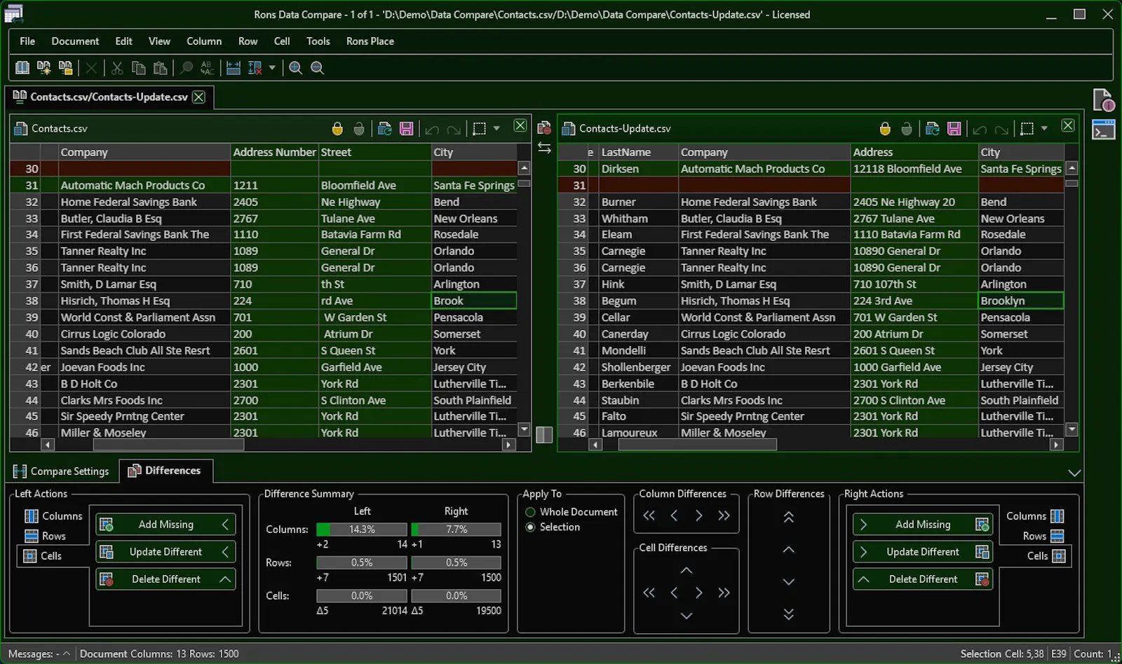 Rons Data Compare screenshot 3