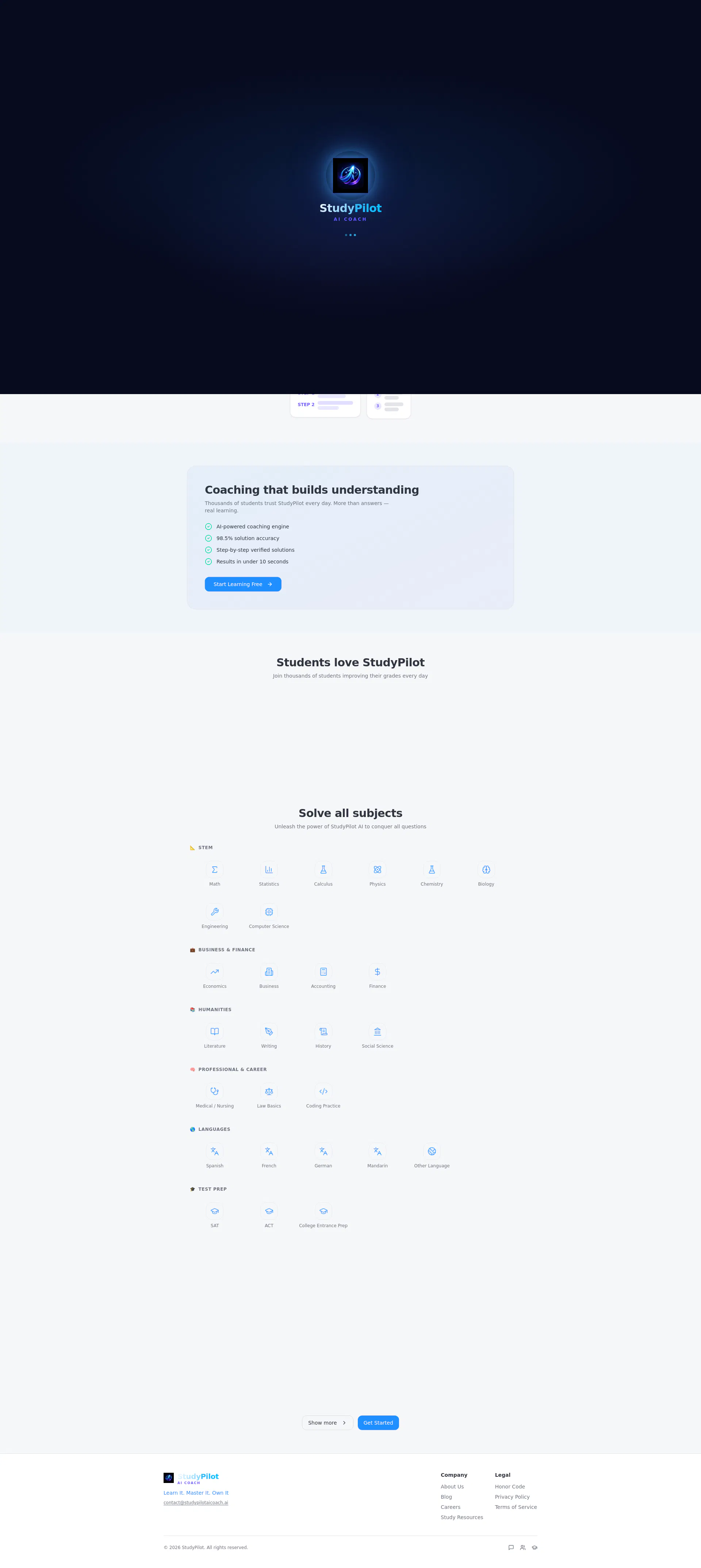 StudyPilot Ai Coach 제품 배너