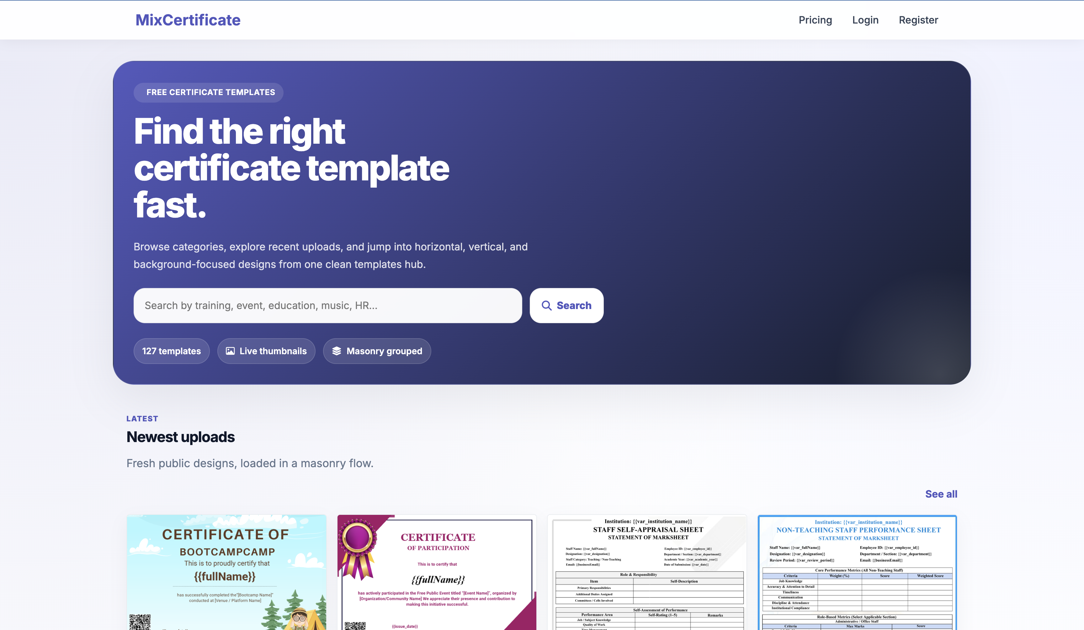 MixCertificate gallery image