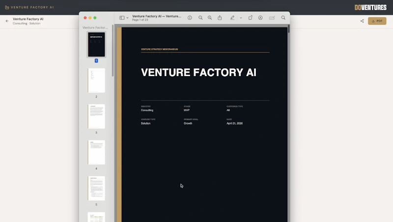 Venture Factory AI screenshot 5