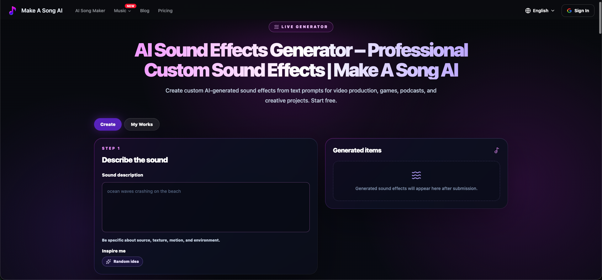 Make A Song AI gallery image