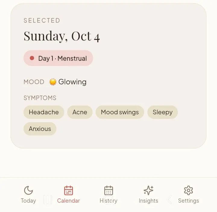 Starglow — Cycle & Mood